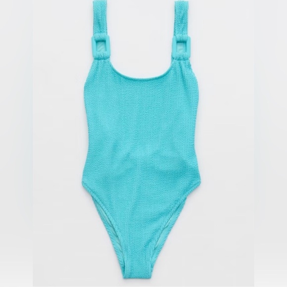 aerie Other - NWT Aerie Shimmer Crinkle Scoop Cheekiest One Piece Swimsuit